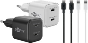 Zestaw Twin Power 2x ładowarki USB-C™ (35 W), 2x kable USB-C™