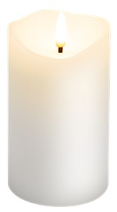 Świeca LED z prawdziwego wosku, biały, 7,5 x 12,5 cm