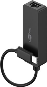 USB-C™-Ethernet-Adapter, schwarz