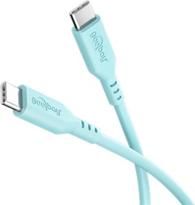Kabel silikonowy USB-C™, 1,5 m, turkusowy