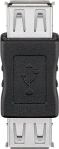 USB-A-Adapter, Kupplung, schwarz