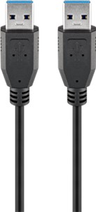 USB-A-Kabel, 0,5 m, schwarz