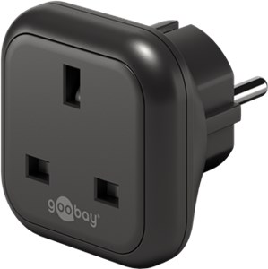 Adapter podróżny Wielka Brytania do Europy, czarny