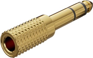 Adapter do słuchawek wtyk jack 6,35mm na 3,5mm (pozłacany)