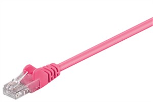 CAT 5e kabel krosowy, U/UTP, purpurowy, 0,5 m
