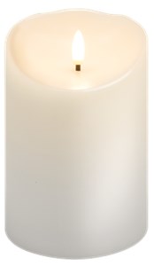 Świeca LED z prawdziwego wosku, biały, 10 x 15 cm