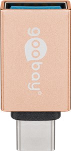 USB-Adapter USB-C™ auf USB-A, OTG, gold