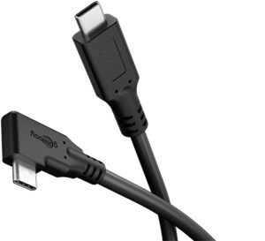 USB-C™-Kabel 90°, USB4™, 2 m, schwarz