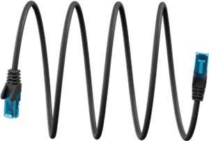 Ultraelastyczny CAT 6A kabel krosowy, U/UTP, czarny