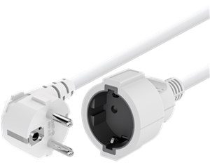 Przedłużacz zestykowy, 2 m, biały