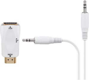 Kompaktowy adapter HDMI™/VGA z obsługą audio