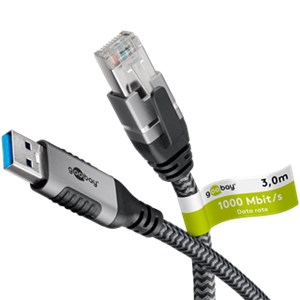 Câble Ethernet USB-A 3.0 vers RJ45, 3 m