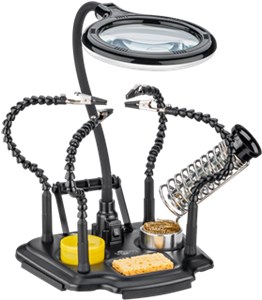 Löthilfe mit Lupenleuchte und Schwanenhals-Armen