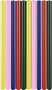 Tygle kleju na gorąco 11 mm, 5 kolorów, 10 szt.