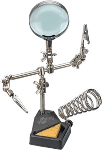 Dritte Hand mit Lupe und Lötkolbenständer