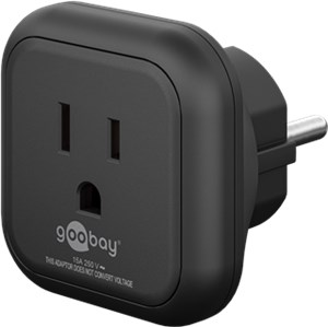 Adapter podróżny USA/Japonia do Europy, czarny