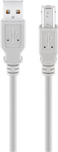 USB-A-auf-USB-B-Kabel, 1,8 m, grau