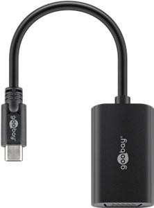 USB-C™-auf-VGA-Adapter, 0,2 m, schwarz