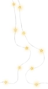 20 LED łańcuch świetlny z drutu srebrnego "Gwiazdy"