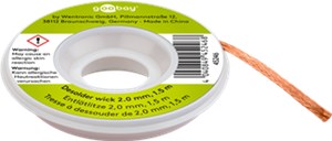 Drut do odlutowywania, szerokość 2 mm, 1,5 m