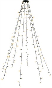 200 LED łańcuch świetlny na choinkę z pierścieniem, 8x 1,5 m