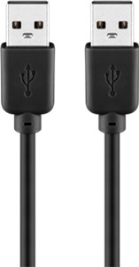 USB-A-Kabel, 1,8 m, schwarz