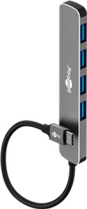 Slim 4-Port USB-Hub, USB-C™ auf USB-A, 5 Gbit/s