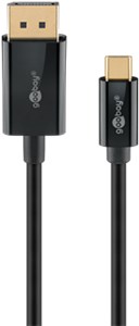 USB-C™-auf-DisplayPort™-Kabel, 1 m, schwarz